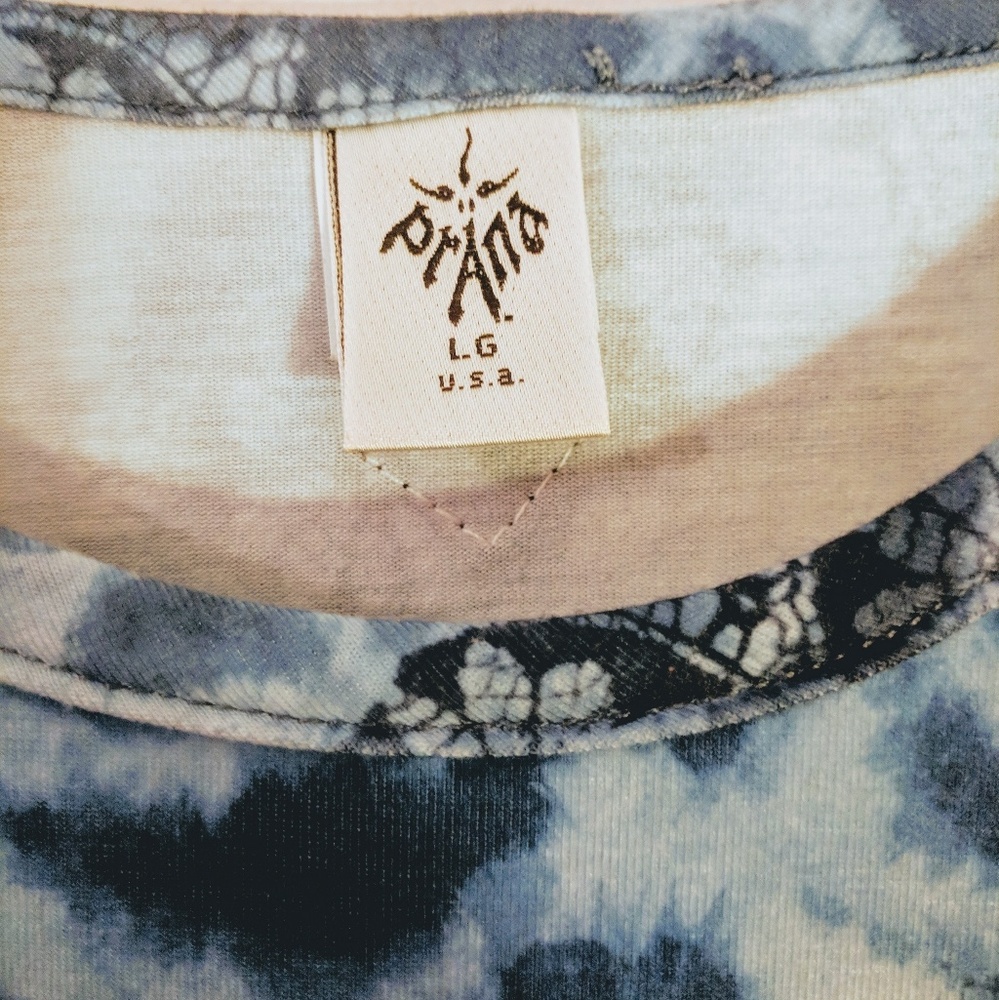 PrAna Active Wear Blue Print Top SMALL - Picture 2 of 7